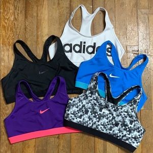 5 Nike & Adidas Sports Bra Bundle